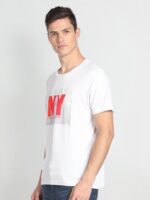 Arrow New York Typography Printed Round Neck Pure Cotton T-shirt