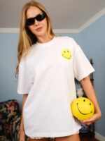 Bonkers Corner Women Graphic Printed Round Neck Cotton Oversized T-shirt