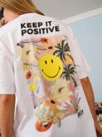 Bonkers Corner Women Graphic Printed Round Neck Cotton Oversized T-shirt