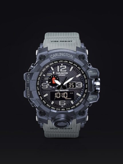 CARLINGTON Analogue and Digital Watch CT 3344 Grey