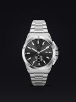 CARLINGTON Legacy Men Round Dial & Stainless Steel Straps Analogue Watch Silver Black