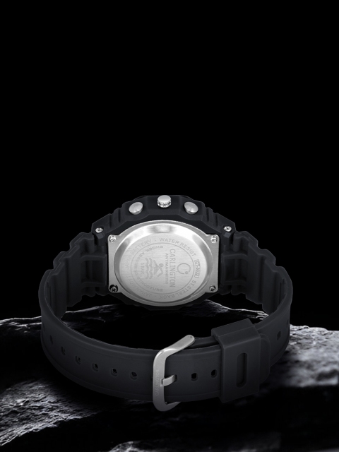 CARLINGTON Unisex Dial & Straps Analogue and Digital Watch CT 3322 Black