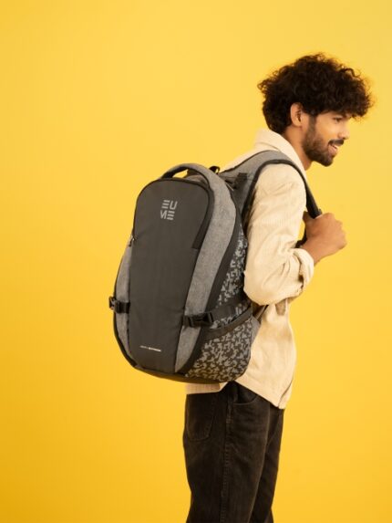 EUME Brand Logo Printed Laptop Backpack With Built-in Massager Technology - 30 Ltrs
