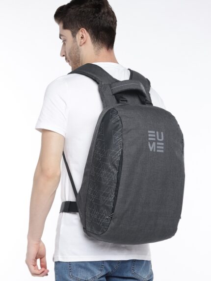 EUME Unisex Grey Solid Backpack