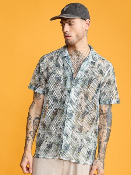 FREAKINS Abstract Printed Casual Shirt