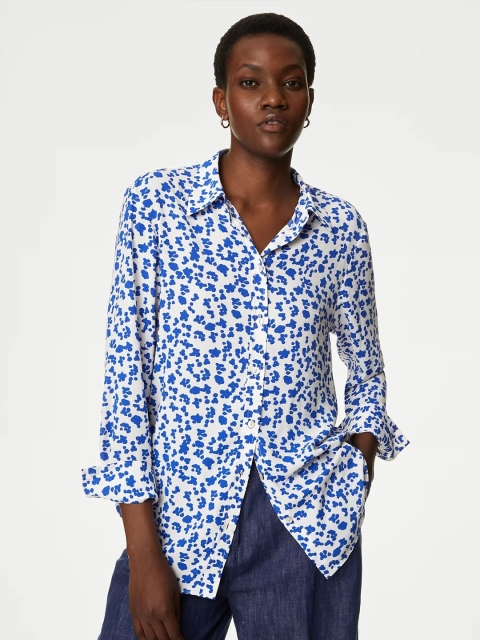 Marks & Spencer Abstract Printed Casual Shirt