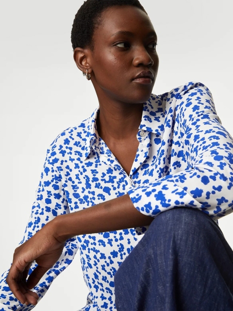 Marks & Spencer Abstract Printed Casual Shirt